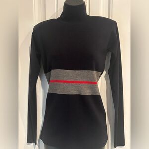 NWT Ellen Tracy Navy Mock Neck Sweater size small